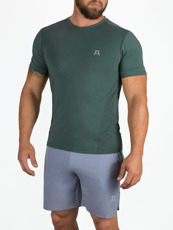 RedMoon Alpha | Cima Quick Dry Playera Manga Corta - Verde Oscuro
