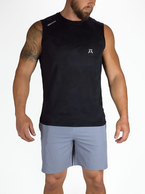 RedMoon Alpha | Sport Camo Playera Sin Mangas - Negro