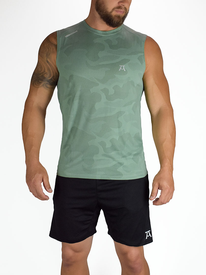 Sport Camo - Verde RedMoon Alpha | Sport Camo Playera Sin Mangas - Verde